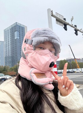 冬天帽子户外电动车骑行保暖头套雷锋帽男女2026新款防风防寒面罩
