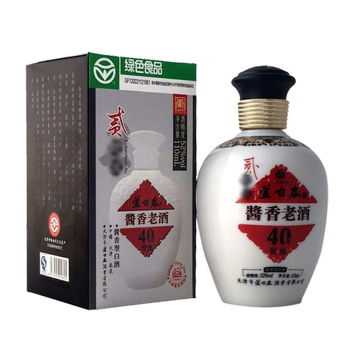芦台春酱香白酒40年窖池壹/贰/叁轮酱香型白酒52度110ml单瓶盒装 - 图1
