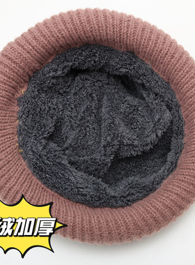 新款秋冬中老年加厚保暖帽子女毛线帽妈妈奶奶老人老太太婆婆帽子
