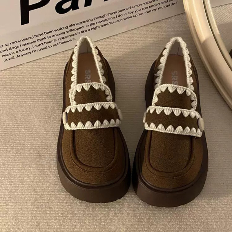 日系复古松糕厚底百搭乐福鞋2025春季新款一脚蹬学院风jk小皮鞋女,淘宝优惠券,粉丝福利购,淘宝优惠卷