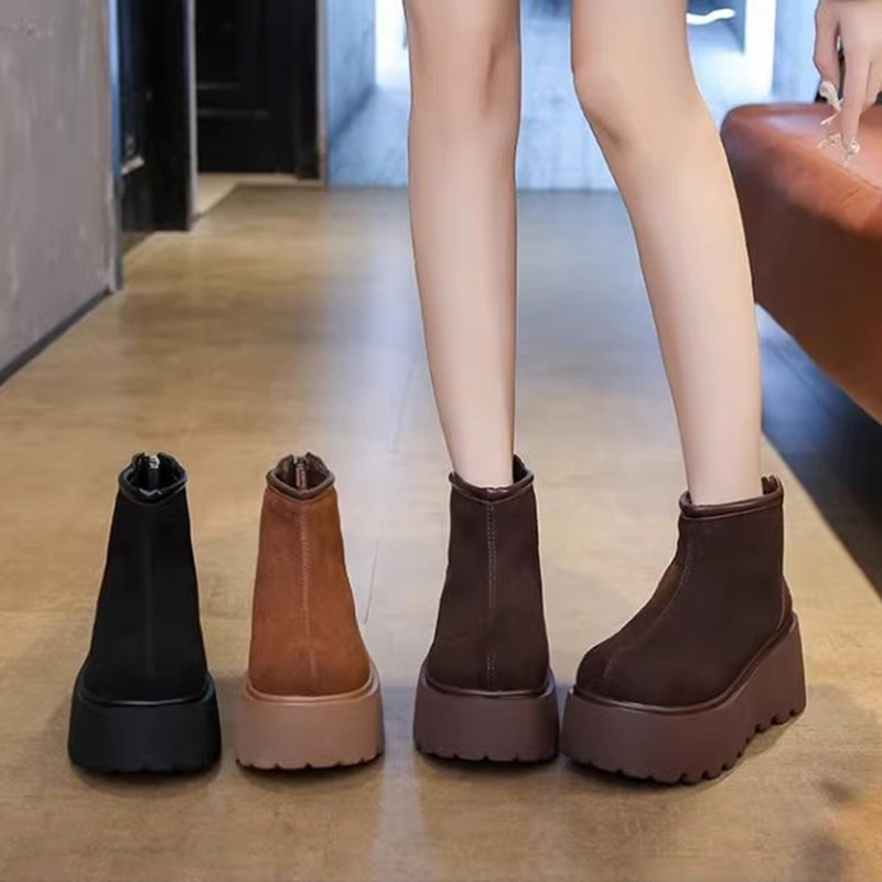 时尚雪地靴女2025新款冬季加绒加厚保暖棉靴厚底增高短靴子大棉鞋,淘宝优惠券,粉丝福利购,淘宝优惠卷