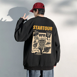 华夫格卫衣男秋冬款加绒圆领宽松打底衫 拍2件,券后29.8元包邮