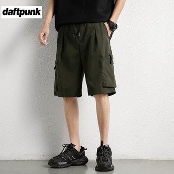 Cargo shorts men's summer ice silk loose loose style Korean trendy brand casual outer wear sports pants ບາງສ່ວນ