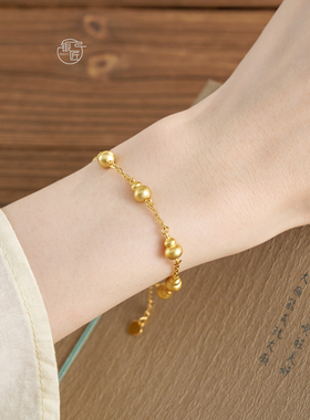 银匠 [金盏子] 新中式国风足银999.9描金葫芦小众轻奢百搭手链女