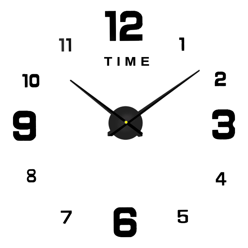 免打孔挂钟钟表时钟客厅3D立体简约静音免打孔时尚数字装饰diy时