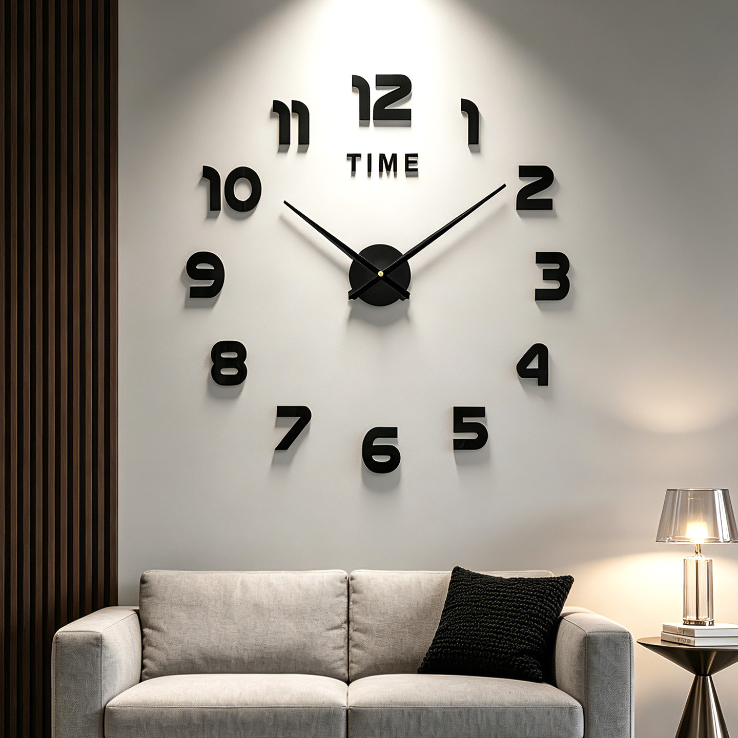 Living room decoration clock plexiglass metal paint