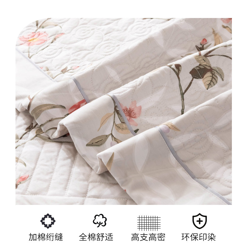 如奕韩式碎花床盖单件绗缝被软四季通用双面可用夹棉榻榻米三件套,淘宝优惠券,粉丝福利购,淘宝优惠卷