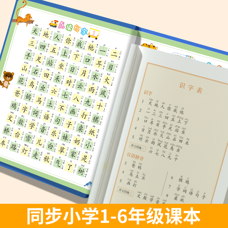 会说话的识字大王4000字+8000词儿童识字书幼儿认字教材幼儿园宝宝儿童有声启蒙发声点读机趣味绘本认汉字神器早教卡一年级小学生 - 图0