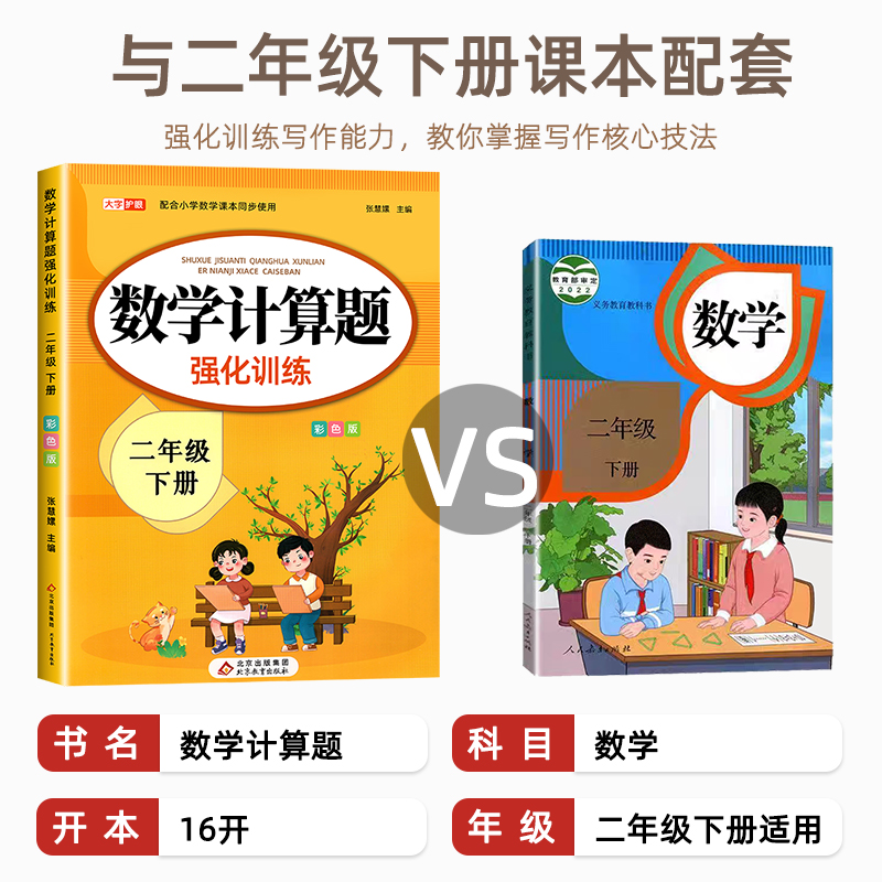 2024年小学数学计算题强化训练一年级二年级三年级四年级五六年级上册下册人教版专项同步练习题册应用题竖式脱式口算天天每日一练 - 图0