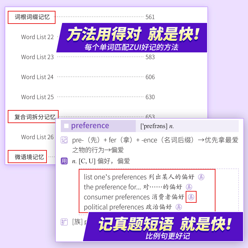 【口袋书】2025考研词汇闪过口袋版考研英语一英二长难句闪过考研英语大纲词汇乱序版词根词缀便携本搭考研真相英语一二-图1