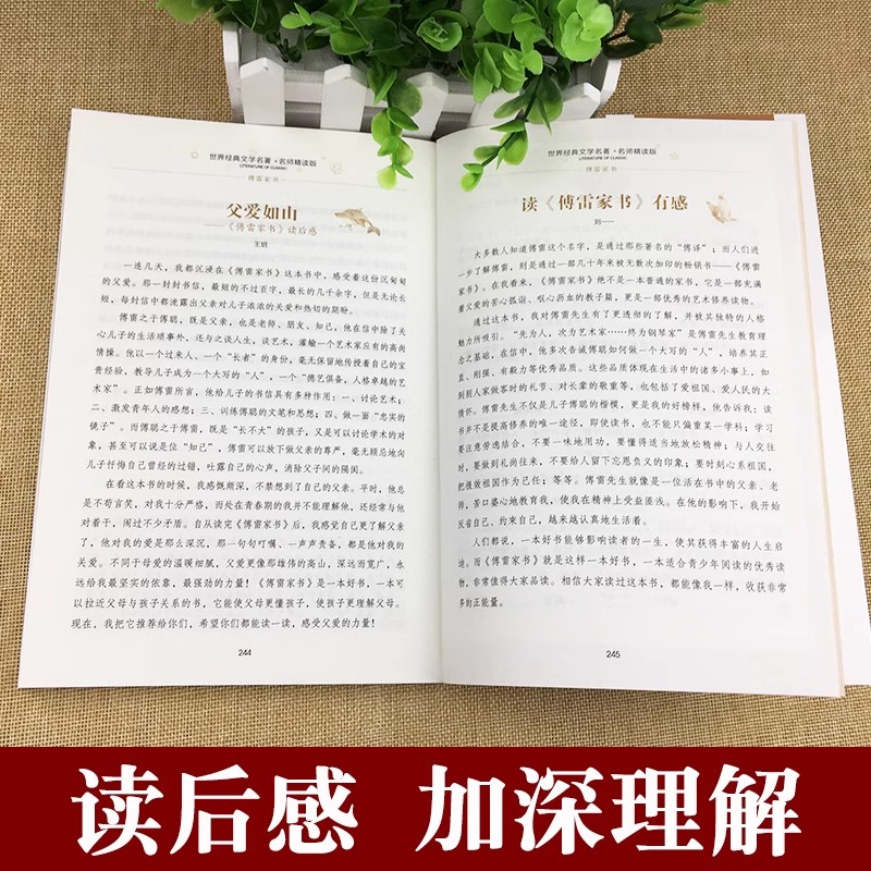 傅雷家书原著正版八年级下册课外阅读书籍人教版适用初中生原版原著12-15岁付雷家信完整初二读书目非人民教育出版社 - 图2