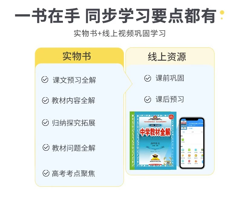 2024新版中学教材全解高中新教材必修一高一高二教辅资料上下册数学人教物理化学苏教生物语文英语政治历史地理薛金星教材完全解读-图3