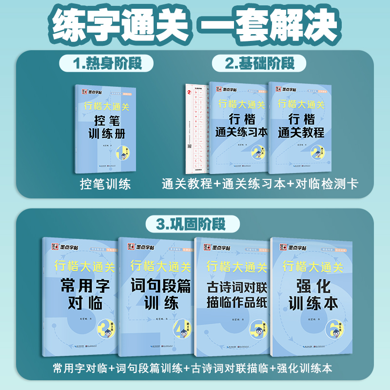 荆霄鹏行楷字帖墨点大通关硬笔书法教程高中生大学生字帖练字成年男生女生字体漂亮钢笔字帖练字专用成人练习临摹练字帖 - 图2