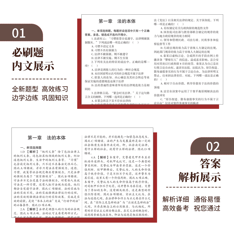 2024年国家司法考试历年真题库必刷题司考十年试卷法律职业资格证法考全套教材分科主观题真金资料背诵版客观练习题刷题模拟习题23 - 图2