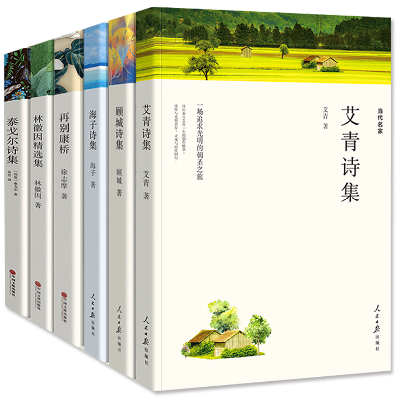 全6册现代诗歌精选诗歌集艾青诗选顾城诗集海子的诗集再别康桥徐志摩诗全集你是人间四月天林徽因泰戈尔诗集书籍经典 wp-图3