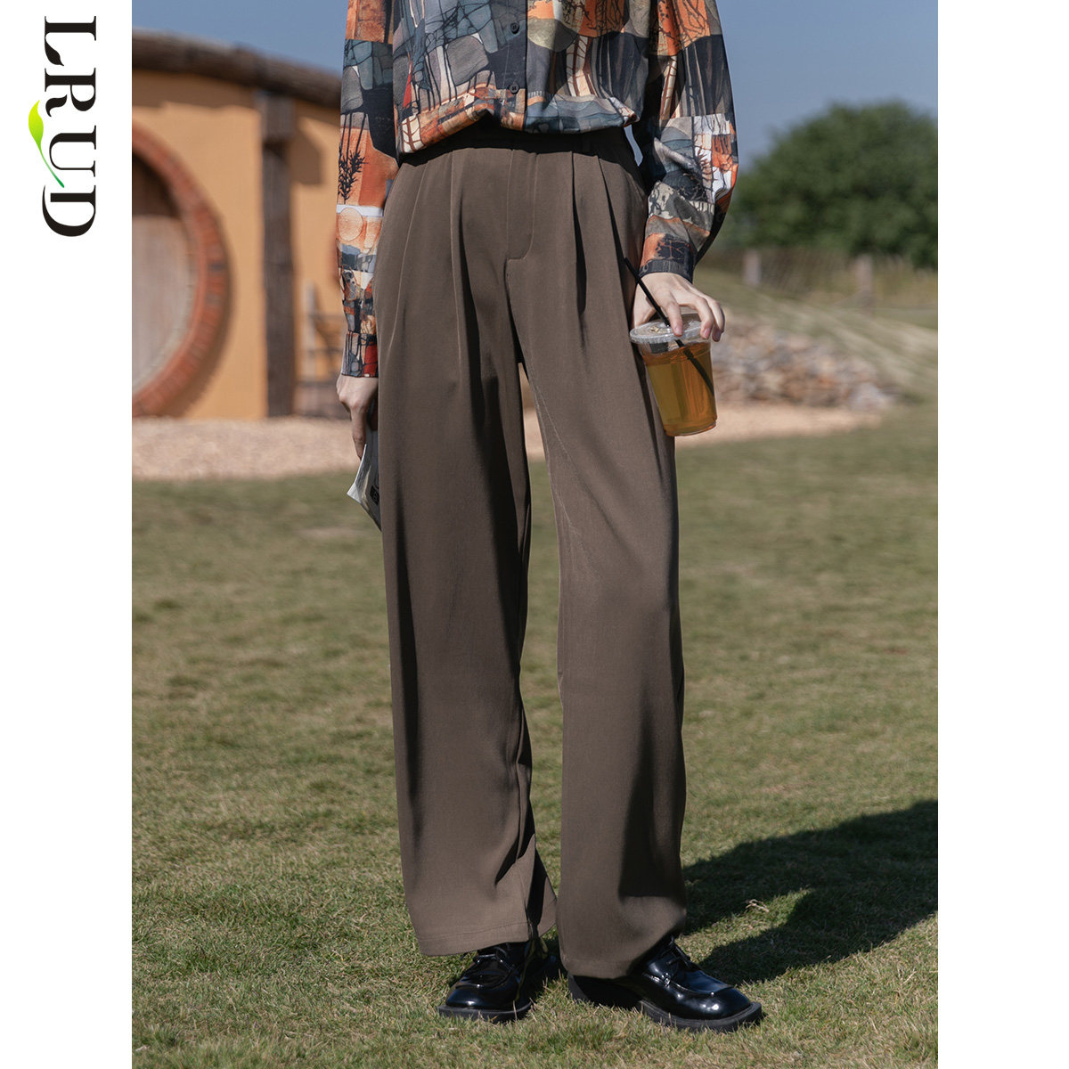 lrud西装阔腿裤女春装新款宽松裤子 lrud休闲裤