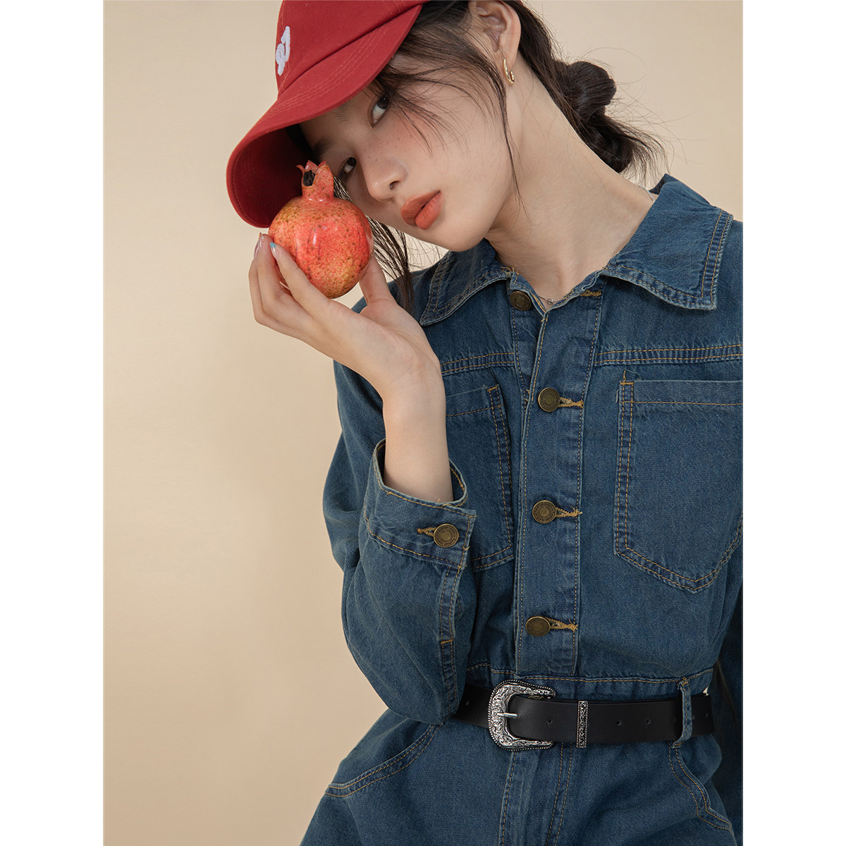 lrud开叉高腰2022新款女秋装连衣裙 lrud连衣裙