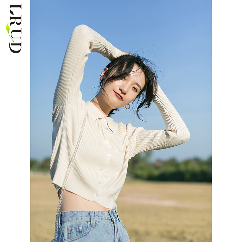 lrud打底女冬2021新款短款叠穿毛衣 lrud毛针织衫