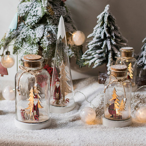 圣诞节日气氛雪景瓶