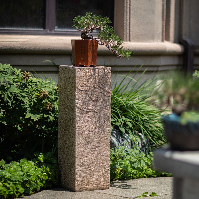 掬涵新中式禅意祥云展示柱仿古石柱石墩落地装饰墩子庭院花盆底座,淘宝优惠券,粉丝福利购,淘宝优惠卷