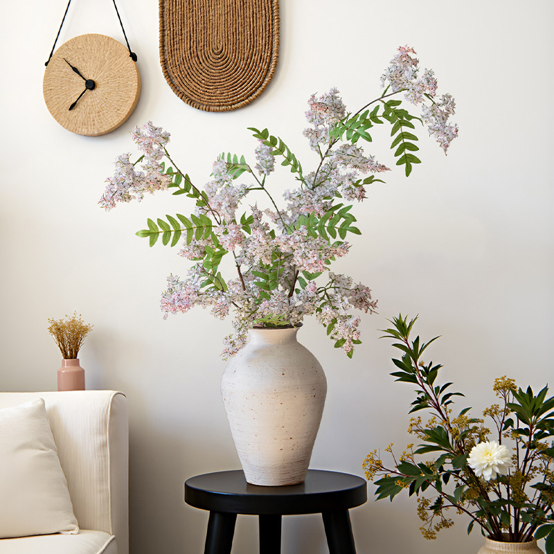 轻奢高端槐蕊仿真花摆设假花客厅餐桌插花绿植家居摆件装饰品花艺,淘宝优惠券,粉丝福利购,淘宝优惠卷