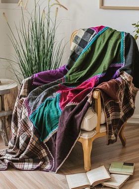 掬涵祖母毯手工艺棉麻毛毯