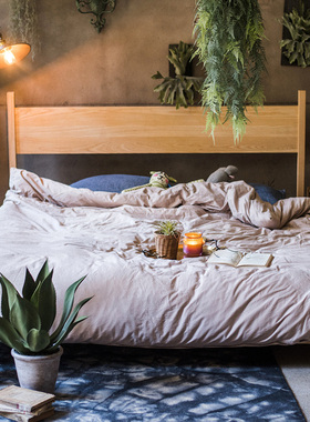 掬涵单人原木文艺风素朴白蜡