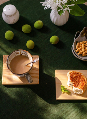 掬涵实木杯垫茶杯垫桌面隔热垫