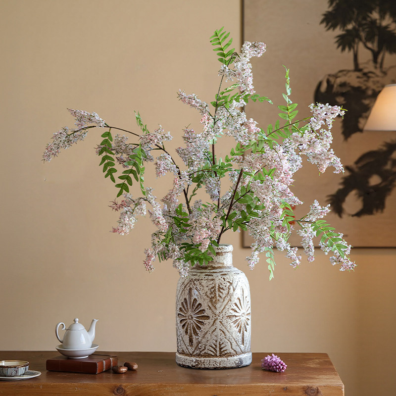 轻奢高端槐蕊仿真花摆设假花客厅餐桌插花绿植家居摆件装饰品花艺,淘宝优惠券,粉丝福利购,淘宝优惠卷