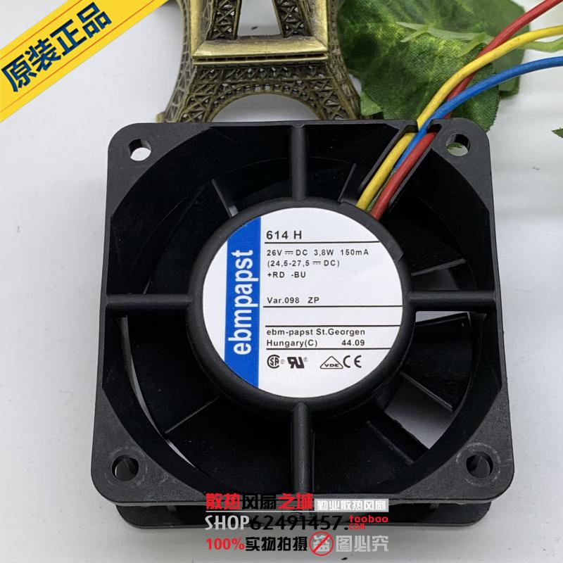 全新德国ebm papst TYP 614HR/H/U/N 24V 3.8W 6025 6CM 变频风扇 - 图2