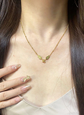 钛钢 韩版双鱼铃铛项链女轻奢小众锁骨链高级感配饰