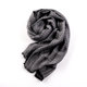 Cool dark charcoal gray striped Japanese style men's scarf