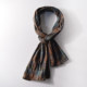 Japanese plaid cotton and linen scarf for men in autumn and winter