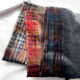 Autumn and winter patchwork plaid Japanese retro men's scarf