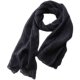 Artistic pleated lengthened black scarf for middle-aged and elderly people