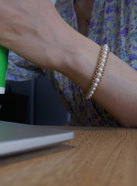 游七月女天然珍珠简约手工制作