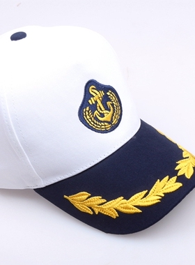 军迷帽captain舰长帽纯棉刺绣男