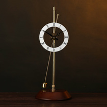 brass invisible power air clock creative minima modern living room seat clock light lavish fashion solid wood silent clock