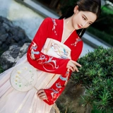 Ханфу Женская Юбка Ци -грудь, элегантный супер бессмертный газовый костюм Полный комплект системы тан с китайским стилем ежедневно носить весеннюю подлинную