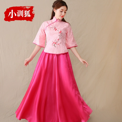 小训狐 Свадебное платье, длинный костюм, для подружки невесты