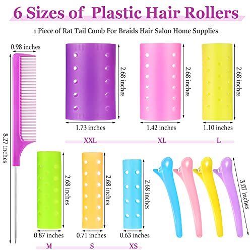 141 Pieces Magnetic Hair Rollers Set  Include 60 Pieces Mixe