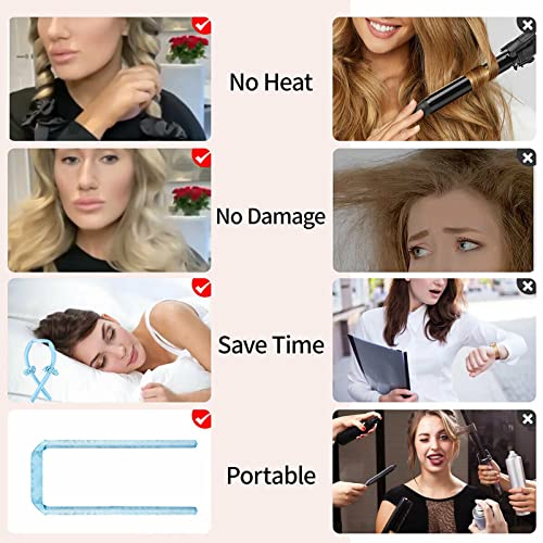 Heatless Hair Curler  Seglorwy Upgraded Hair Rollers Heatles