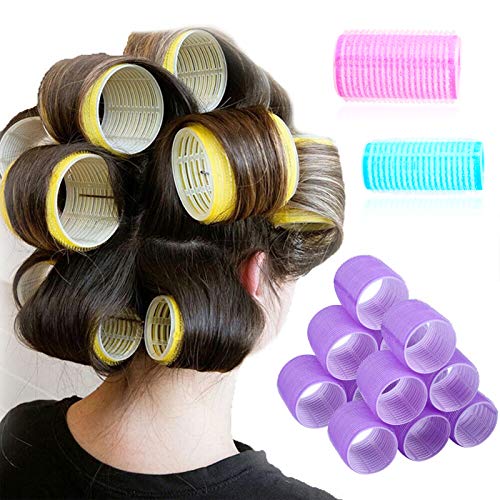 Self Grip Hair Rollers Set  60 Pcs Jumbo Size Hair Curlers w