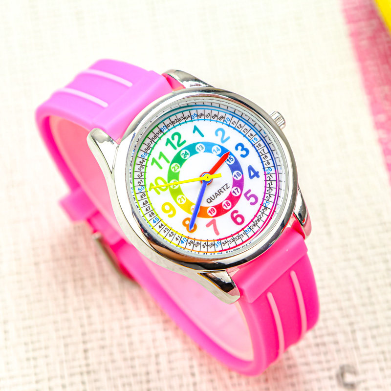 儿童手表男女孩糖果色防水石英表小学生女生指针式电子表考试专用,淘宝优惠券,粉丝福利购,淘宝优惠卷