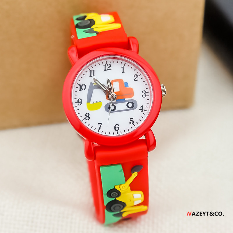 新款韩版儿童挖掘机卡通手表小男孩防水潮流腕表幼儿园女童电子表,淘宝优惠券,粉丝福利购,淘宝优惠卷