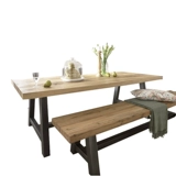 Американская ретро -конференция стол с твердым деревом западного ресторана семейный рисовый стол