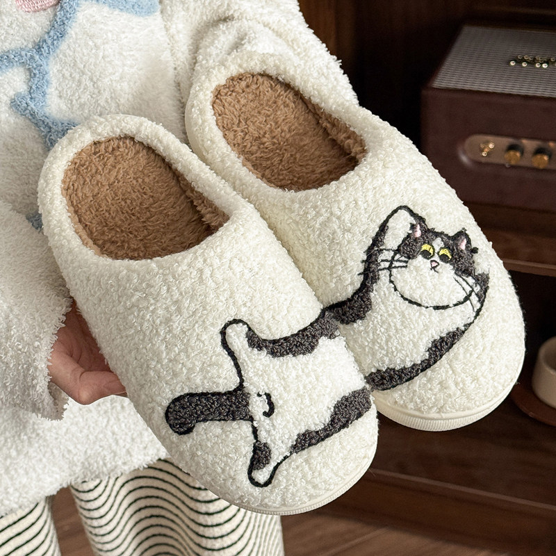 可爱小猫咪棉拖鞋女士冬季2025新款室内家居厚底保暖毛绒卡通棉拖,淘宝优惠券,粉丝福利购,淘宝优惠卷