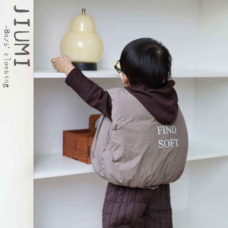 男童冬季韩版夹棉马甲套装儿童百搭保暖背心男宝宝洋气坎肩潮童装,淘宝优惠券,粉丝福利购,淘宝优惠卷