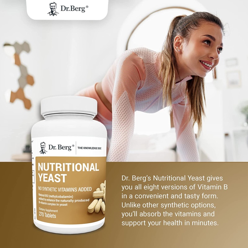 美国直邮Dr.Berg's医生Nutritional Yeast营养酵母片270粒伯格 - 图0