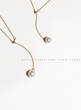 戴妮雅天然淡水锁骨链可调节珍珠
